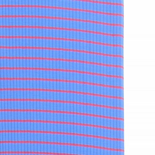 River Island Womens Blue Striped Polyester Tank Dress Size 12 V-Neck Pullover