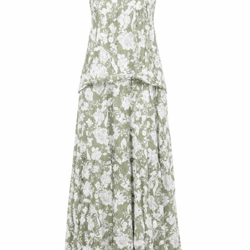FS Collection Womens Green Floral Polyester Trapeze & Swing Size XS Mock Neck Button - Belted