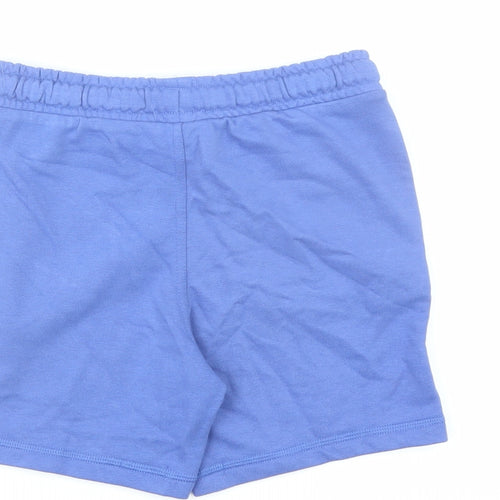 Marks and Spencer Boys Blue Cotton Sweat Shorts Size 6-7 Years Regular Drawstring - Elasticated Waist Pockets Inside Leg 5 Inches