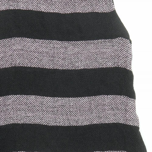Masai Womens Black Colourblock Cotton Basic Tank Size M Round Neck