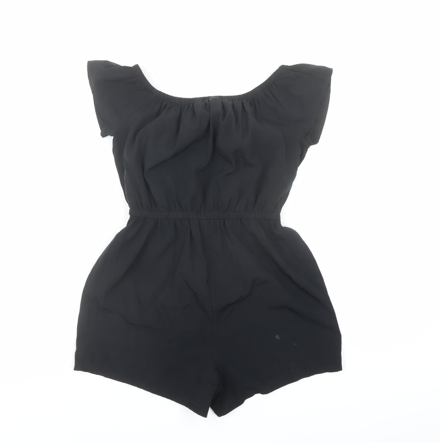 New Look Girls Black Polyester Jumpsuit One-Piece Size 9 Years Pullover