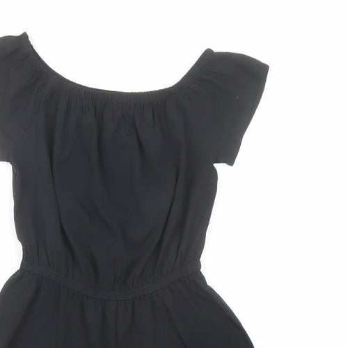 New Look Girls Black Polyester Jumpsuit One-Piece Size 9 Years Pullover