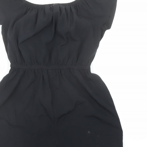 New Look Girls Black Polyester Jumpsuit One-Piece Size 9 Years Pullover