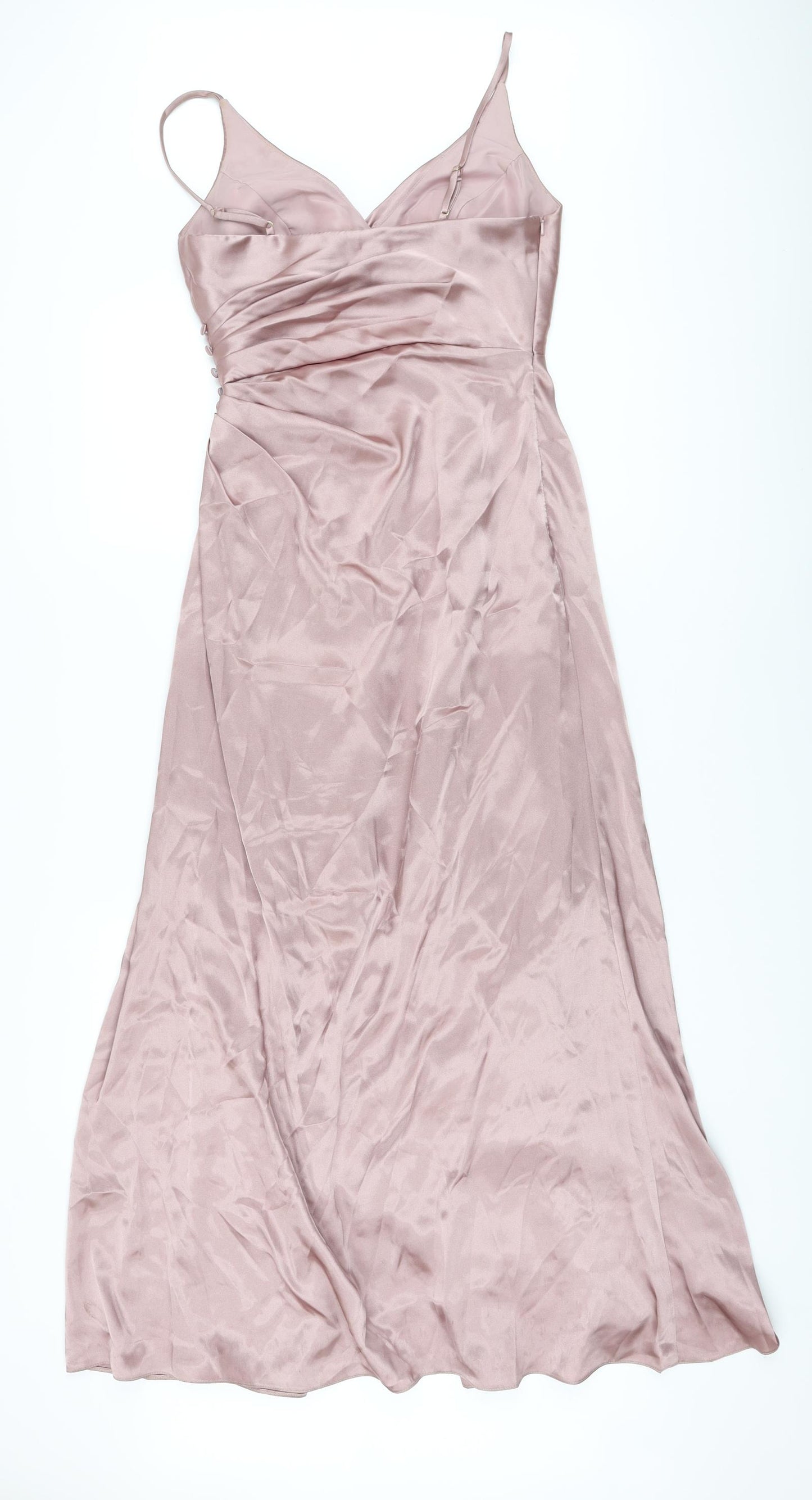 Galina Signature Womens Pink Polyester Maxi Size 4 Sweetheart Zip