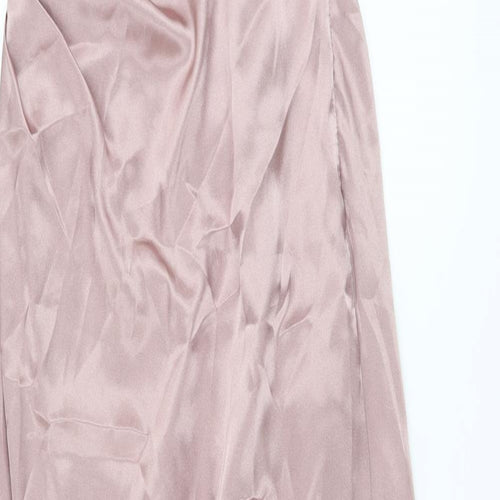 Galina Signature Womens Pink Polyester Maxi Size 4 Sweetheart Zip
