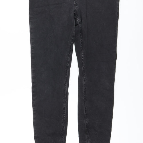 ASOS Womens Grey Cotton Skinny Jeans Size 32 in L30 in Regular Button
