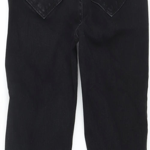 Marks and Spencer Womens Black Cotton Skinny Jeans Size 8 L25 in Regular Button