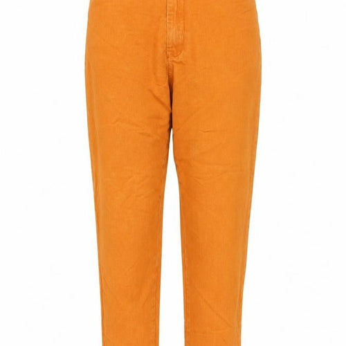 Racing Green Womens Orange Cotton Mom Jeans Size 10 L31 in Regular Button