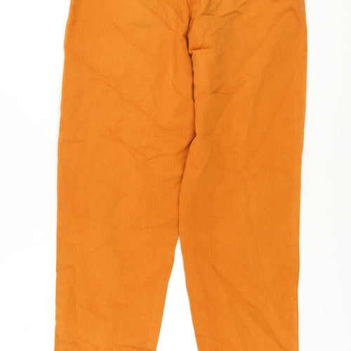 Racing Green Womens Orange Cotton Mom Jeans Size 10 L31 in Regular Button