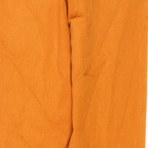 Racing Green Womens Orange Cotton Mom Jeans Size 10 L31 in Regular Button
