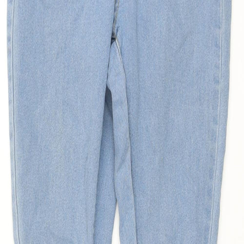 Boohoo Womens Blue Cotton Skinny Jeans Size 6 L29 in Regular Button