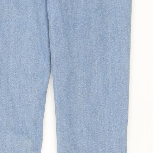 Boohoo Womens Blue Cotton Skinny Jeans Size 6 L29 in Regular Button
