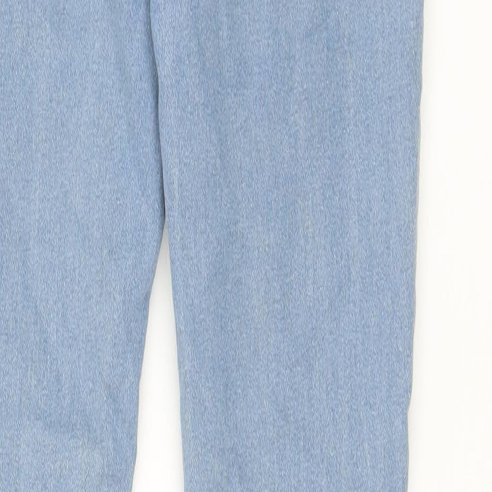 Boohoo Womens Blue Cotton Skinny Jeans Size 6 L29 in Regular Button
