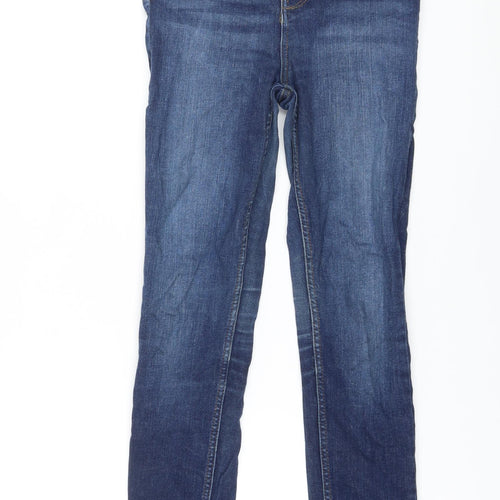 River Island Womens Blue Cotton Skinny Jeans Size 8 L25 in Regular Button