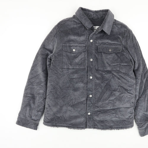 Marks and Spencer Boys Grey Jacket Size 12-13 Years Snap