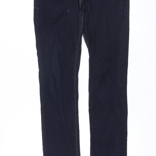 Levi's Womens Blue Cotton Straight Jeans Size 29 in L30 in Regular Button