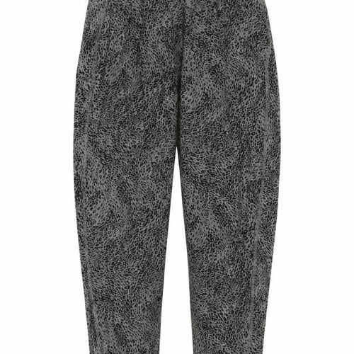 Marks and Spencer Womens Green Animal Print Viscose Carrot Trousers Size 8 L29 in Regular - Leopard Print