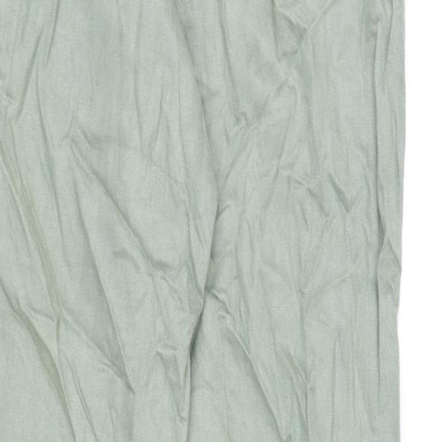 Marks and Spencer Womens Green Lyocell Trousers Size 12 L29 in Regular Drawstring