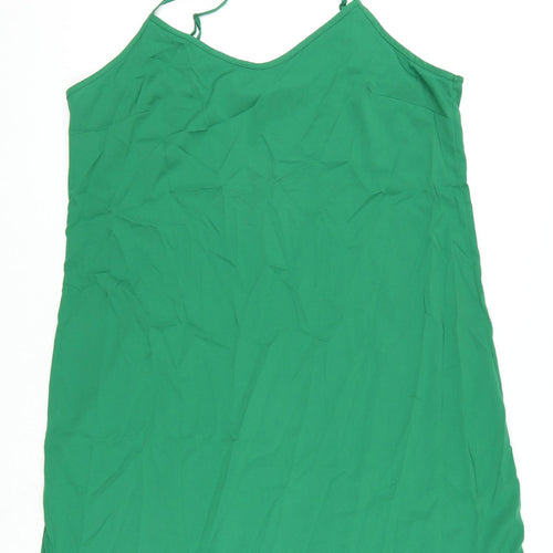 Marks and Spencer Womens Green Polyester A-Line Size 18 V-Neck Pullover