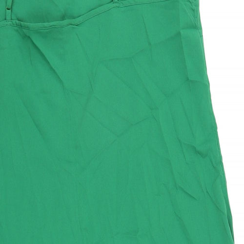 Marks and Spencer Womens Green Polyester A-Line Size 18 V-Neck Pullover