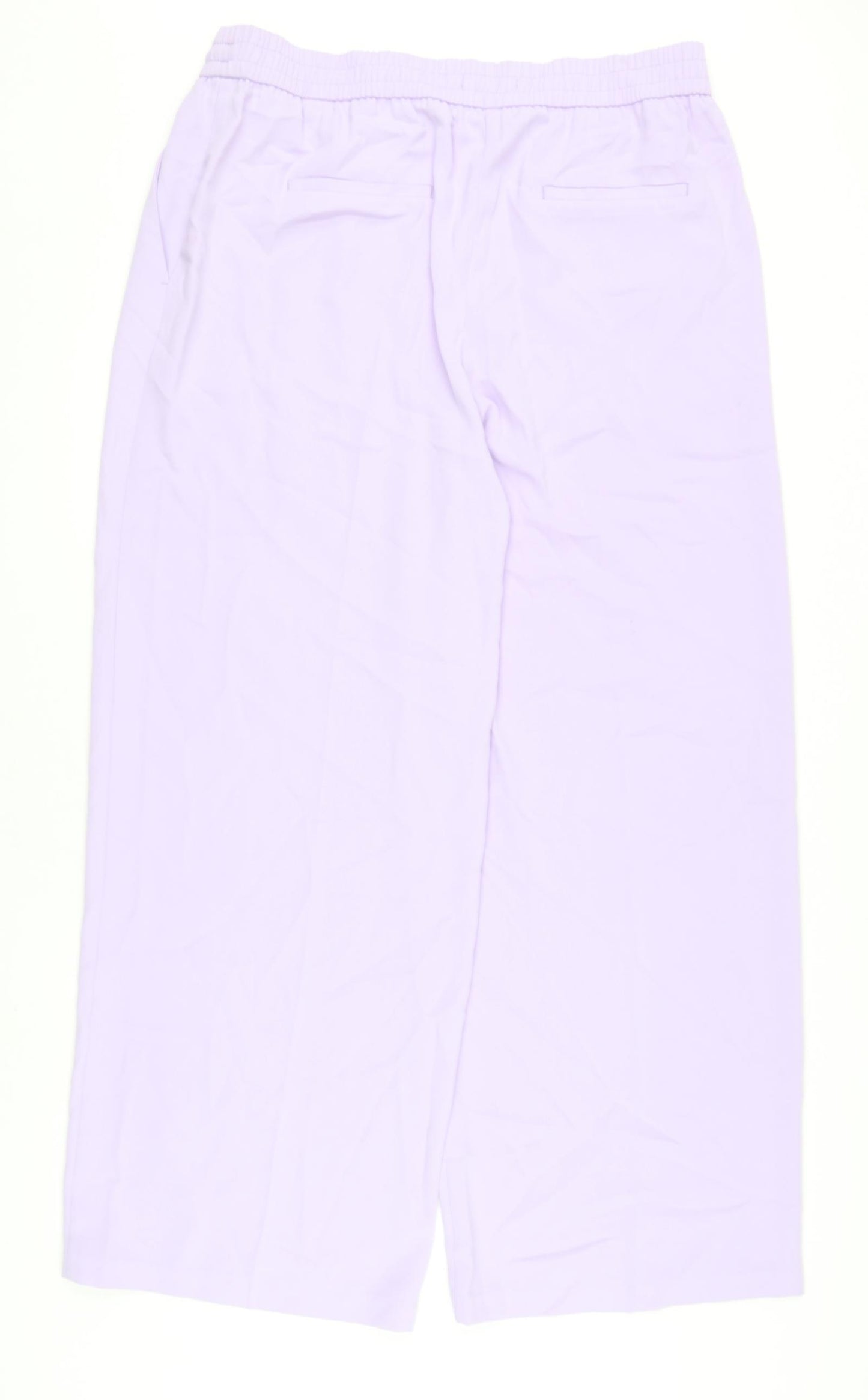 Marks and Spencer Womens Purple Polyester Trousers Size 18 L32 in Regular Drawstring
