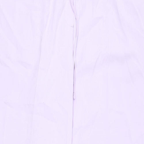 Marks and Spencer Womens Purple Polyester Trousers Size 18 L32 in Regular Drawstring