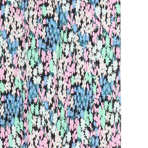Marks and Spencer Girls Multicoloured Floral Cotton Capri Trousers Size 11-12 Years L25 in Regular Pullover - Leggings