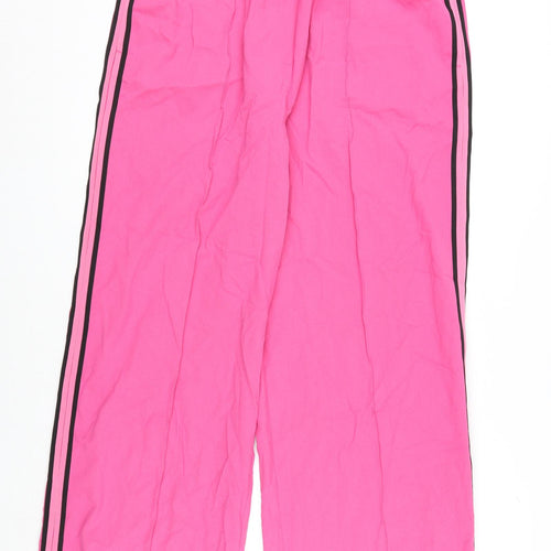 Marks and Spencer Womens Pink Polyester Trousers Size 20 L28 in Regular - Pleated