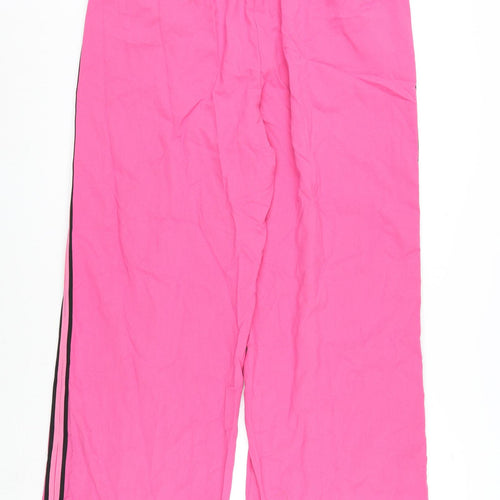 Marks and Spencer Womens Pink Polyester Trousers Size 20 L28 in Regular - Pleated