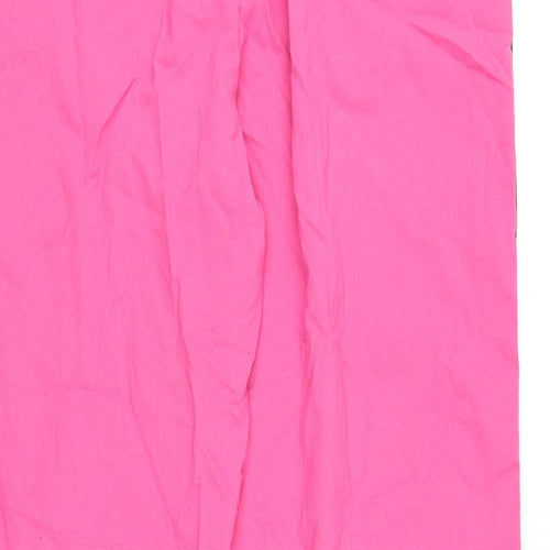 Marks and Spencer Womens Pink Polyester Trousers Size 20 L28 in Regular - Pleated
