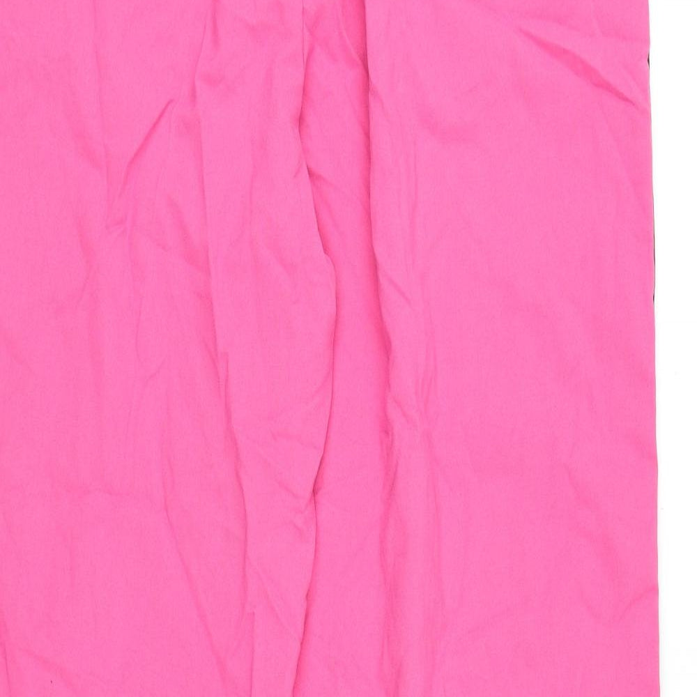 Marks and Spencer Womens Pink Polyester Trousers Size 20 L28 in Regular - Pleated