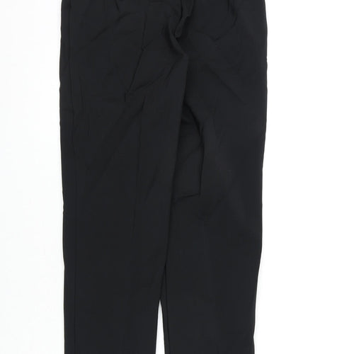 Marks and Spencer Womens Black Cotton Dress Pants Trousers Size 8 L26 in Regular Zip