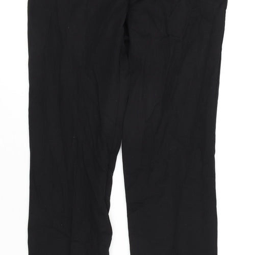 Marks and Spencer Womens Black Viscose Dress Pants Trousers Size 8 L27 in Regular Zip