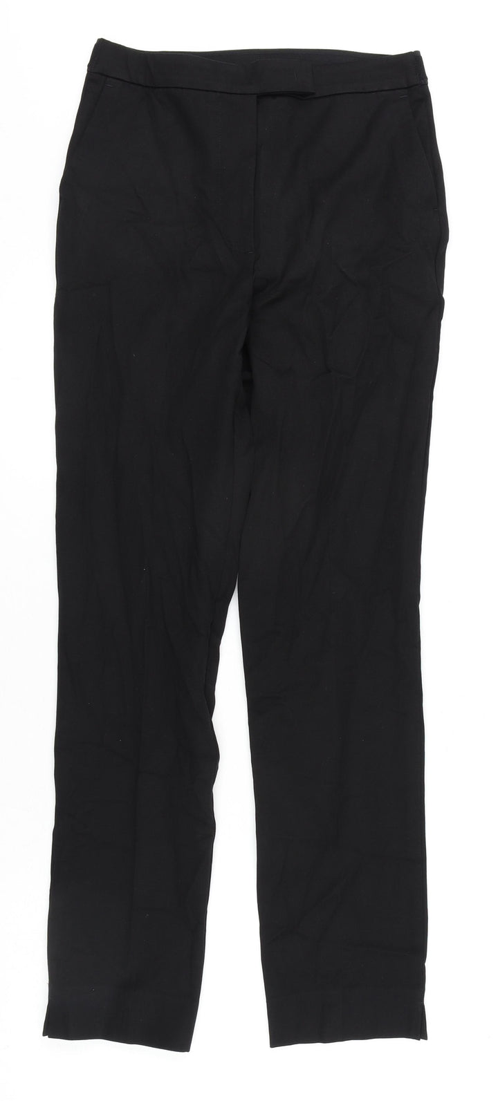 Marks and Spencer Womens Black Viscose Dress Pants Trousers Size 8 L27 in Regular Zip