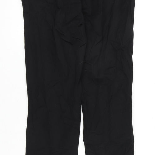 Marks and Spencer Womens Black Viscose Dress Pants Trousers Size 8 L27 in Regular Zip