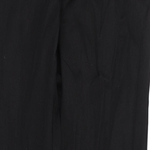 Marks and Spencer Womens Black Viscose Dress Pants Trousers Size 8 L27 in Regular Zip