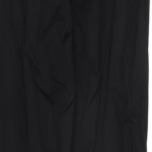 Marks and Spencer Womens Black Viscose Dress Pants Trousers Size 8 L27 in Regular Zip
