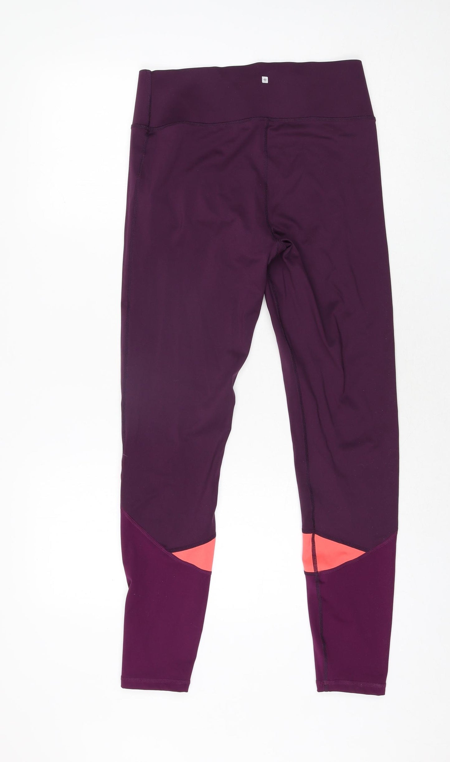 Mountain Warehouse Womens Purple Polyester Cropped Leggings Size 12 L28 in Regular Pullover