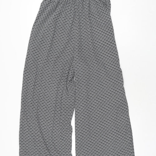 Band of Gypsies Womens Grey Geometric Polyester Jumpsuit One-Piece Size S L29 in Pullover - Rouched Bodice