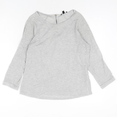 Warehouse Womens Silver Round Neck Polyester Pullover Jumper Size 12
