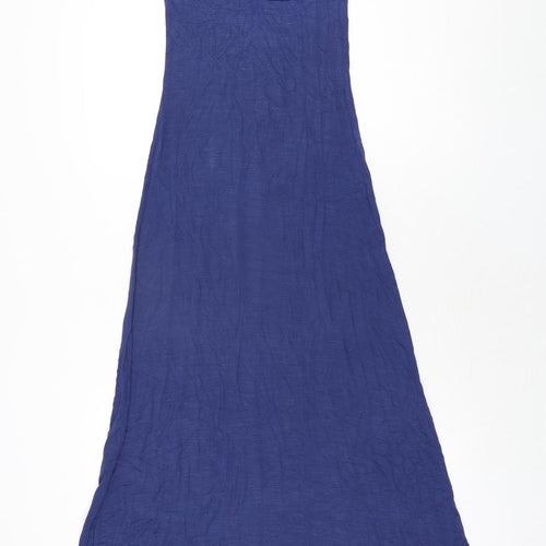 New Look Womens Blue Viscose Maxi Size 8 Round Neck Pullover