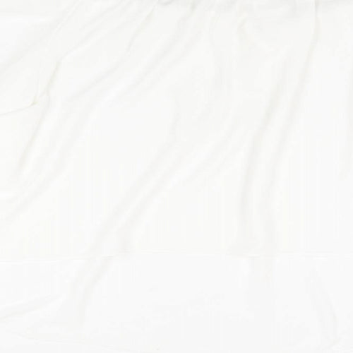 New Look Womens White Polyester Basic Blouse Size 26 Boat Neck - Frill Lace Trim