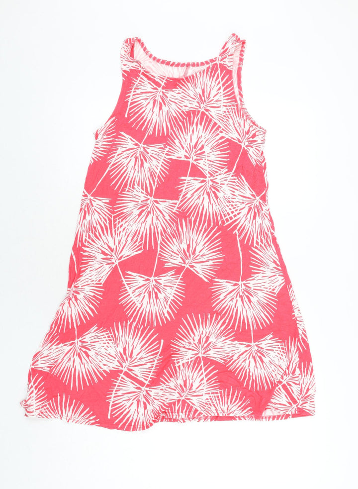 Gap Womens Pink Geometric Viscose A-Line Size S Scoop Neck Pullover