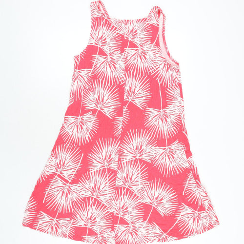 Gap Womens Pink Geometric Viscose A-Line Size S Scoop Neck Pullover