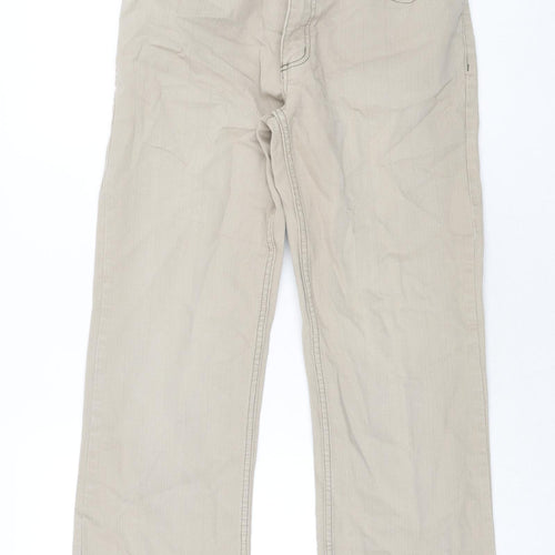 George Mens Beige Cotton Straight Jeans Size 32 in L29 in Regular Zip