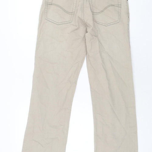George Mens Beige Cotton Straight Jeans Size 32 in L29 in Regular Zip