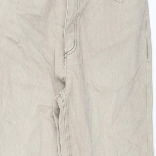 George Mens Beige Cotton Straight Jeans Size 32 in L29 in Regular Zip