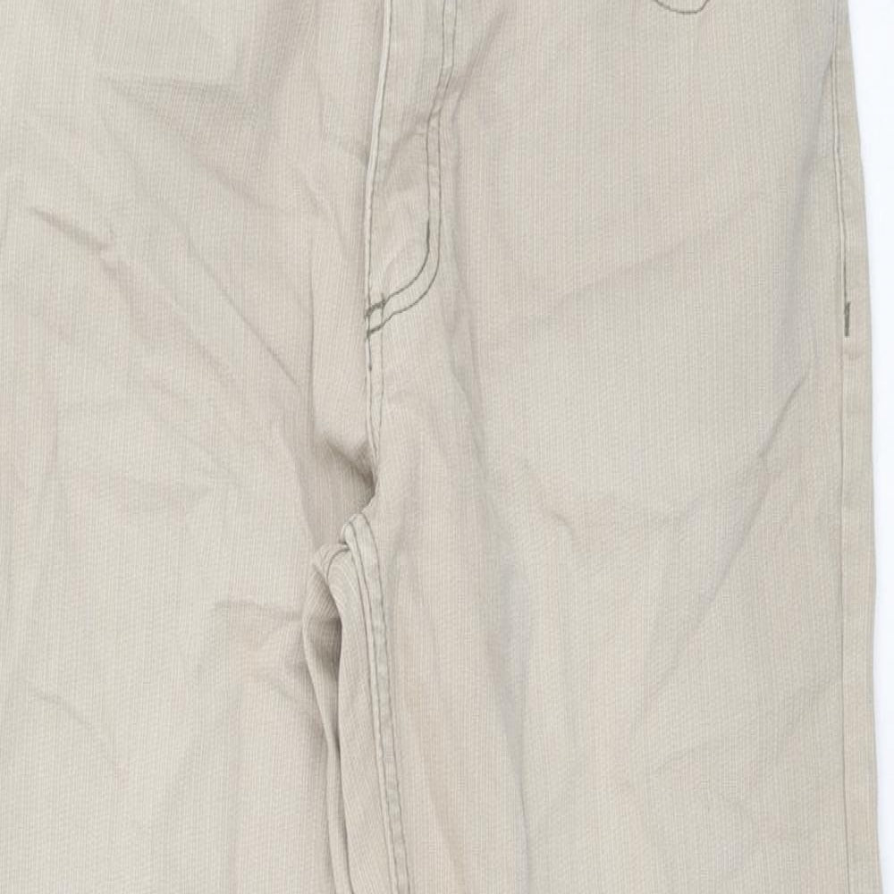 George Mens Beige Cotton Straight Jeans Size 32 in L29 in Regular Zip