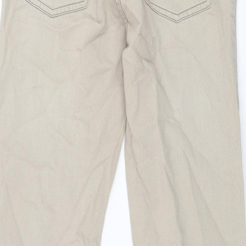 George Mens Beige Cotton Straight Jeans Size 32 in L29 in Regular Zip