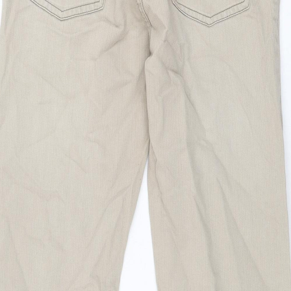 George Mens Beige Cotton Straight Jeans Size 32 in L29 in Regular Zip